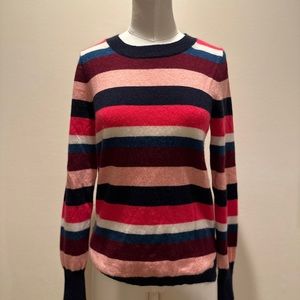 Striped crew neck regular fit cashmere Jcrew